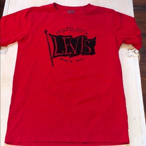 Youth Boys Levi’s red T shirt size L - Picture 2 of 4